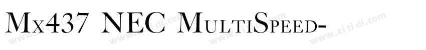 Mx437 NEC MultiSpeed字体转换